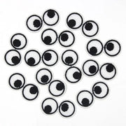Pannelli strizzabili 20 pezzi - Ricami a mano - Stickers occhi cartoon - Abbigliamento/Jeans - Accessori per hobby - 4,2 x 2,1 cm - Pannelli strizzabili