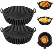 Accessori per Airfryer - 2 pezzi - Silicagel ecologico - Resistente a elevate temperature - Flessibile e non deforme - Forma per Airfryer