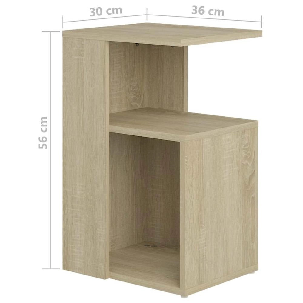 Side Table Sonoma Oak 36x30x56 Cm Wood Composite
