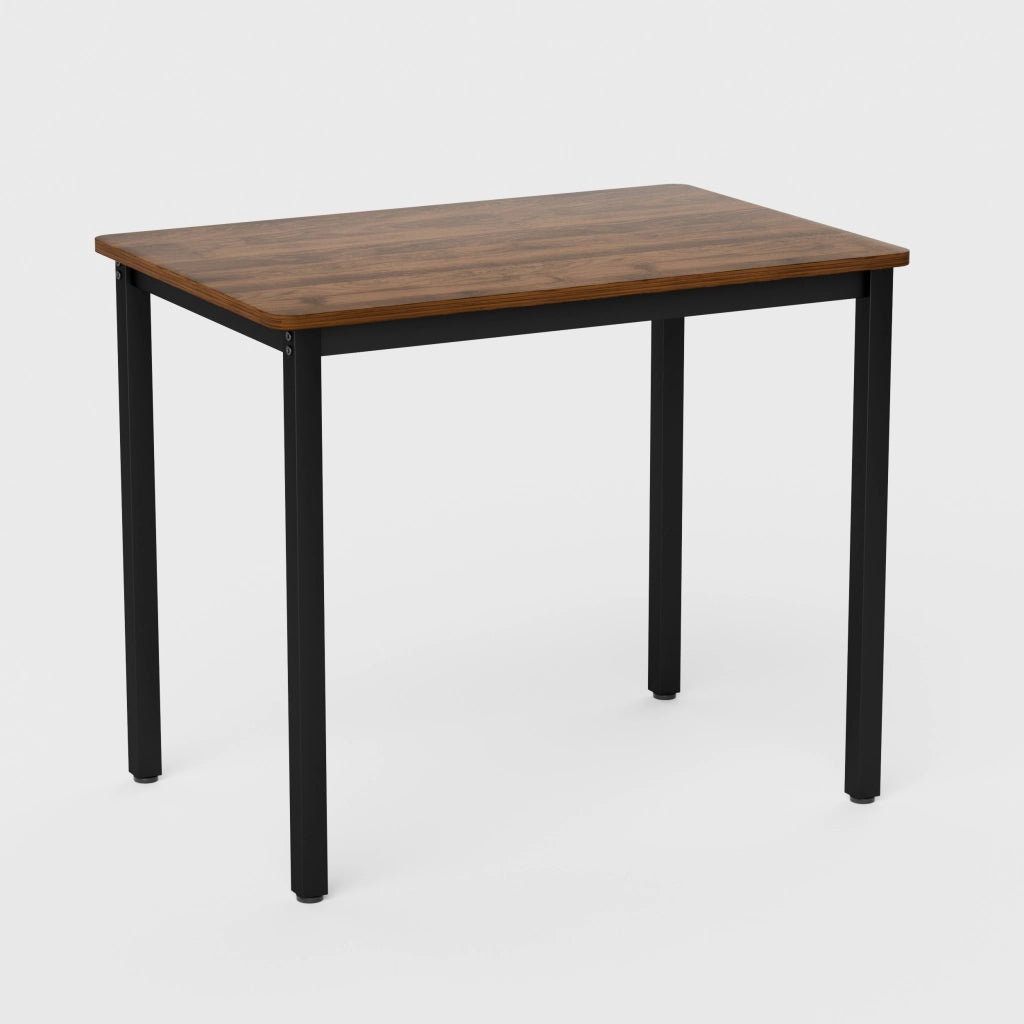 Tavolo da pranzo con 2 sgabelli e struttura in acciaio e truciolare, per cucina, 90 × 60 × 75.5 cm