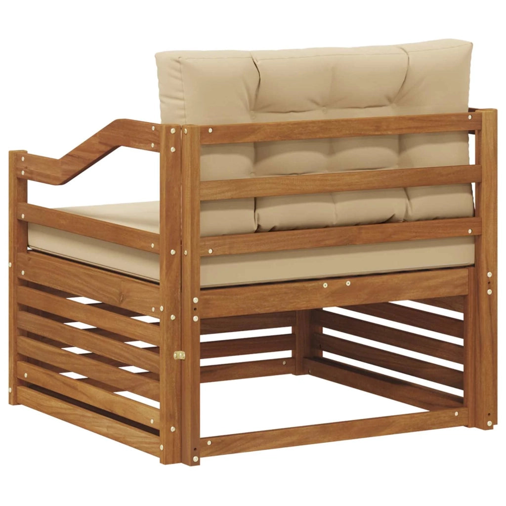 Divano da esterno-Divano da Giardino Naturale e Beige