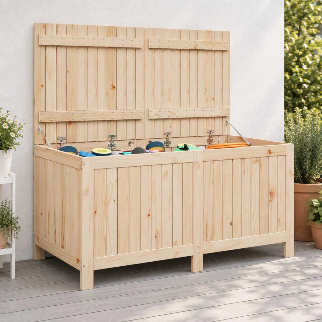 Scatola di Stoccaggio per Giardino 359 L Legno Massello di Pino 865390
