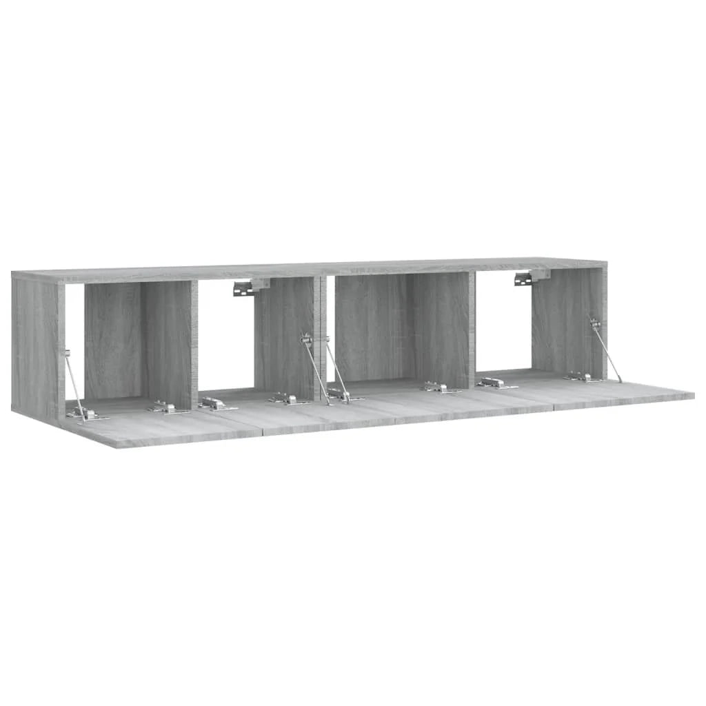 Set di mobili in legno ingegnerizzato Sonoma da 2 pezzi (mobile credenza mobile TV soggiorno camera da letto salotto) - 02_0024457