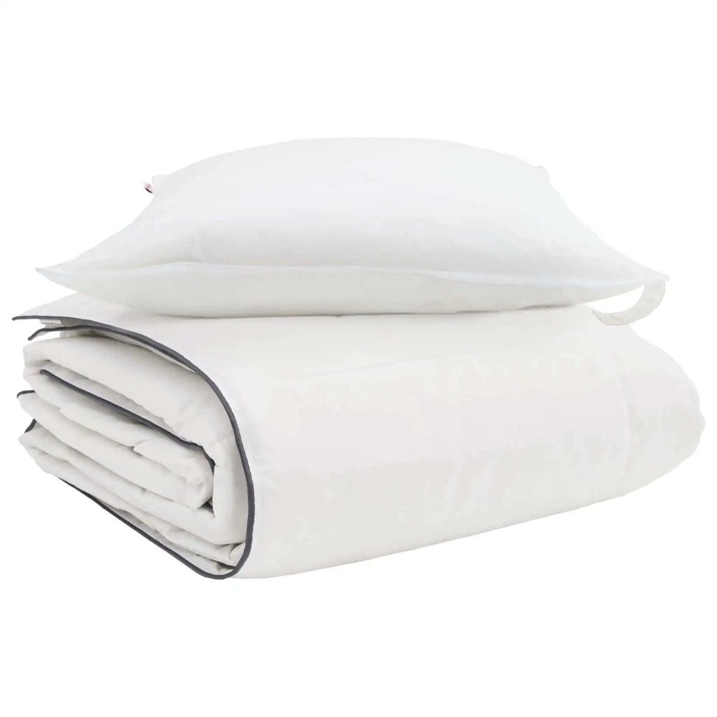 Duvet Invernale con cuscino 2 pcs Bianco Piuma d'anatra 3376196