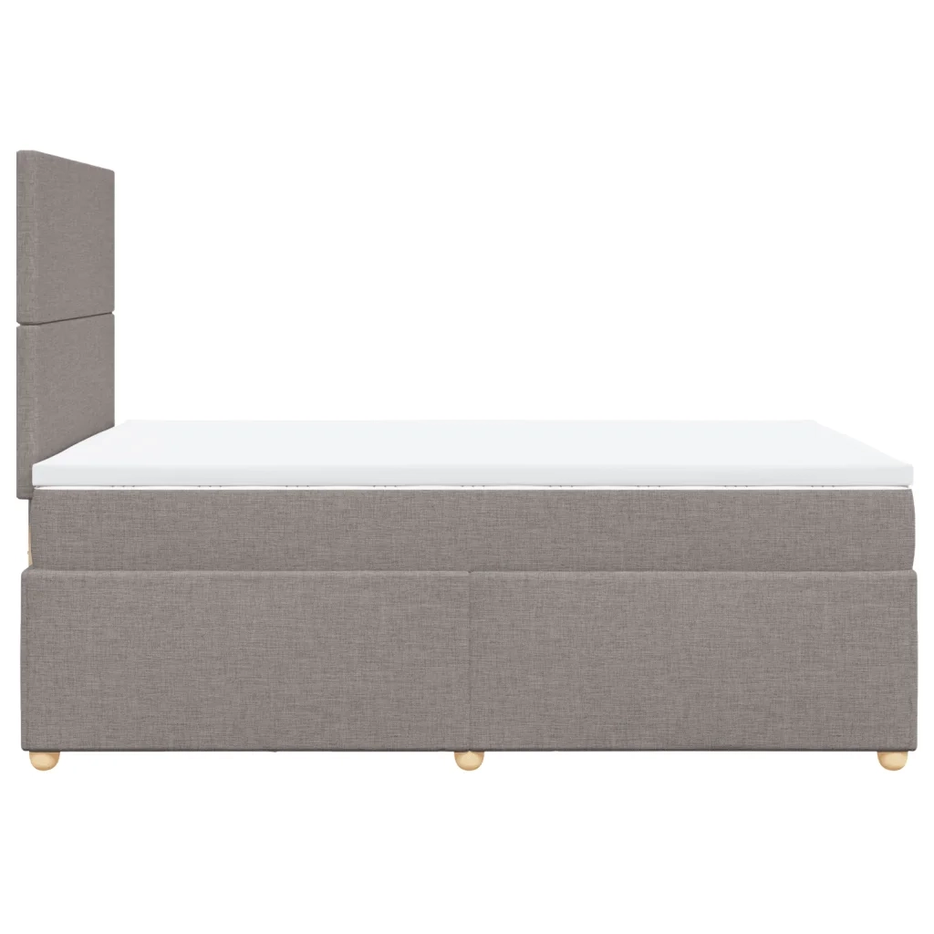 Giroletto a Molle con Materasso Tortora 120x190 cm in Tessuto