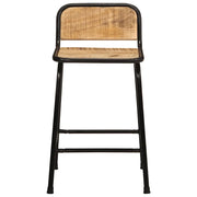 Sgabelli da Bar 2 pz 46x35,5x70 cm Legno Massello Grezzo Mango 4013534