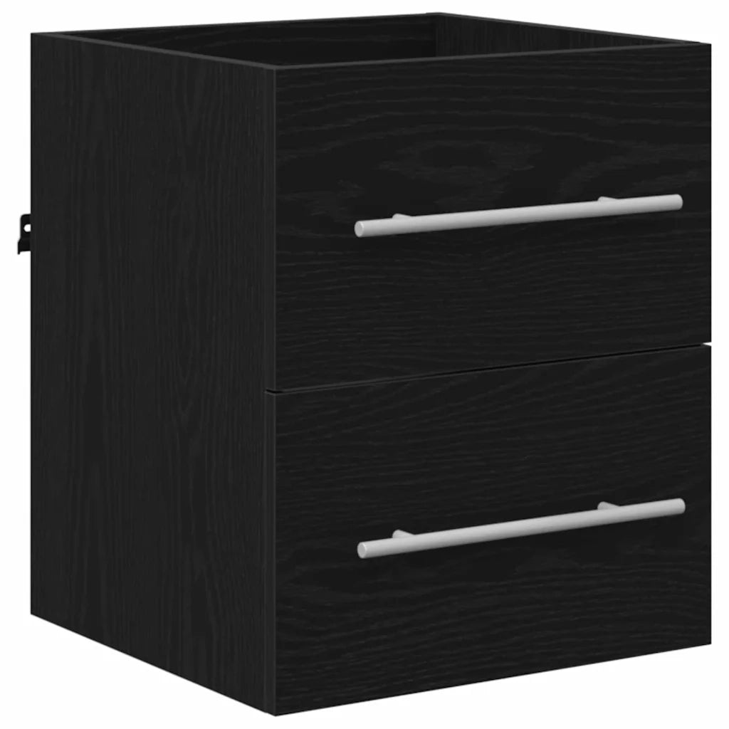 Set di mobili per il bagno con cassetto Nero 41 x 38,5 x 48 cm 875694