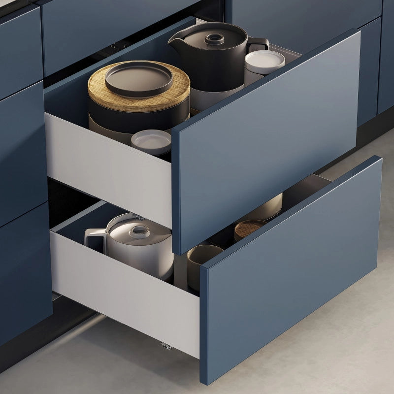Cassetto esterno Simplex 25 kg, altezza 122 mm, profondità 490 mm, Acciaio, Grigio antracite
