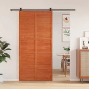 Porta del fienile Marrone cerato 100 x 208 cm 860852