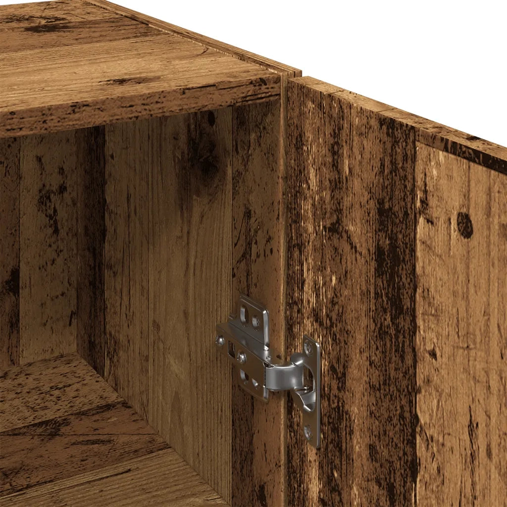 Armadietto a Muro | Mobile a Parete Legno Vecchio 34,5x34x90 cm in Truciolato