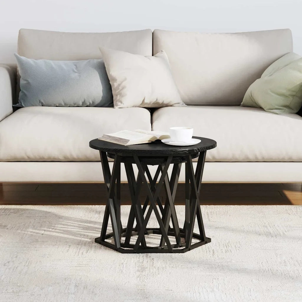 Tavolo laterale | Tavolino 2 pz Rovere Nero