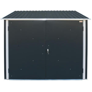 Box per Biciclette 203x203x162 cm in Metallo Antracite e Bianco