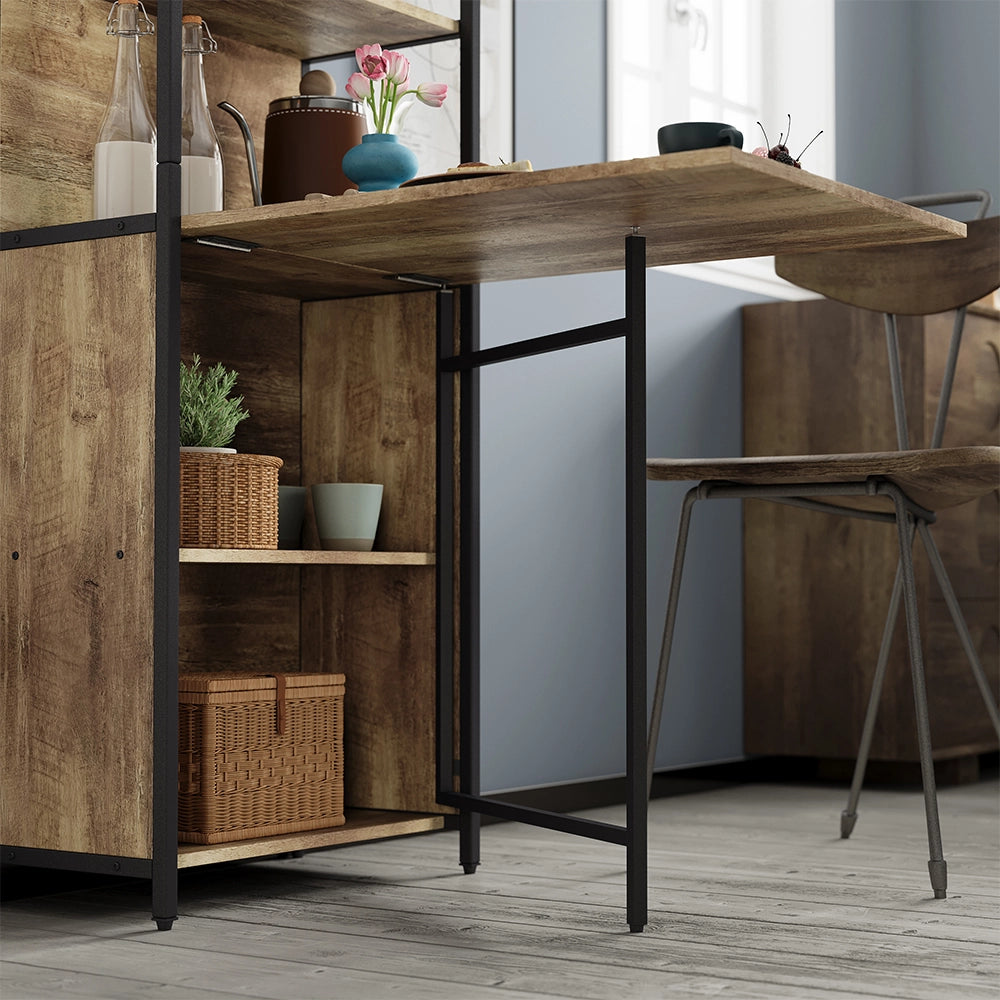Vicco Scrivania Rovere rustico 57 x 30 cm con piano del tavolo pieghevole