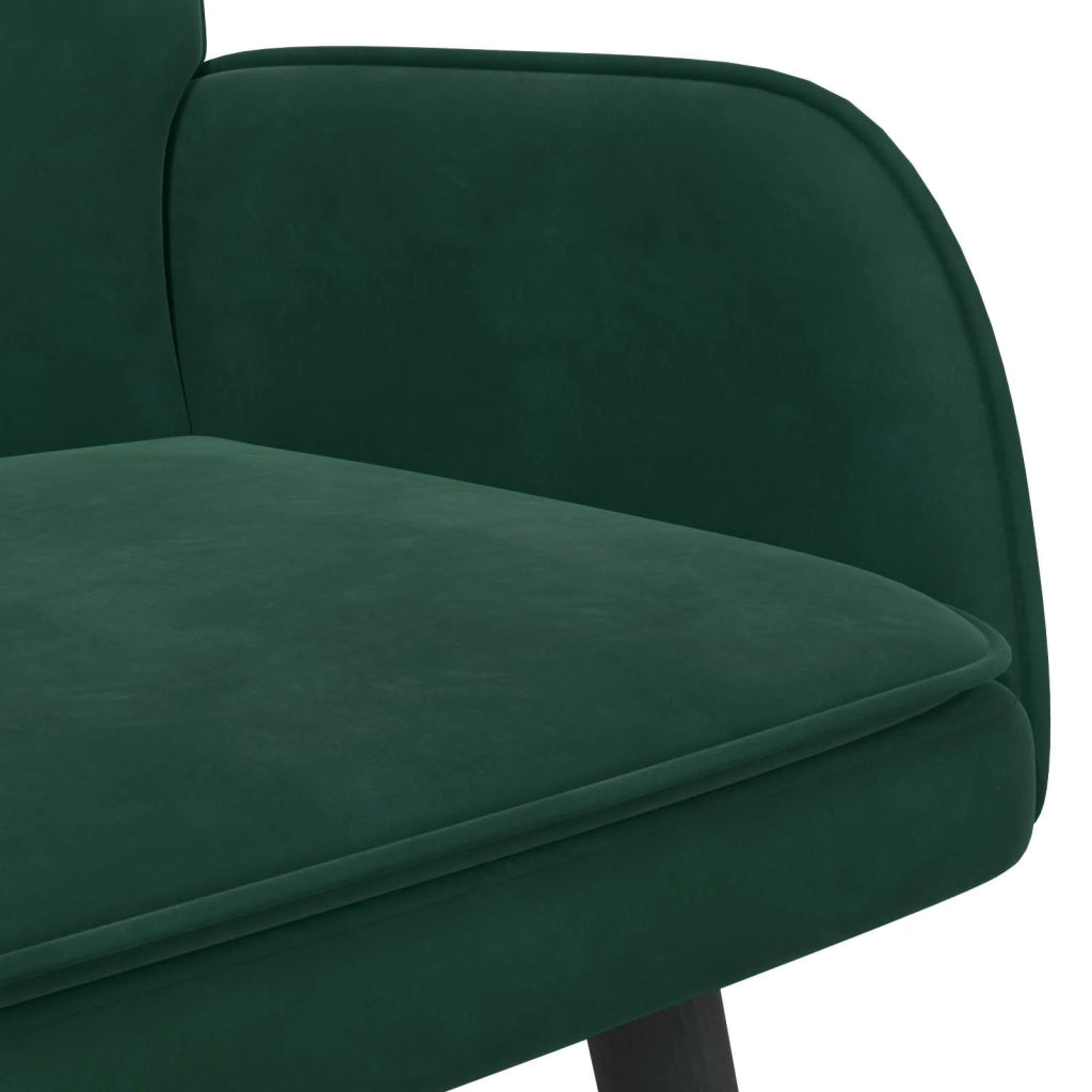 Sofa a Due Posti Verde Scuro 115 x 61 x 87 cm Velluto 42028915
