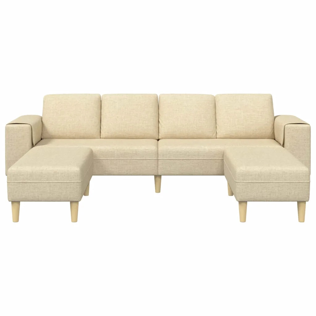 Set di divani 3 pcs Crema Tessuto
