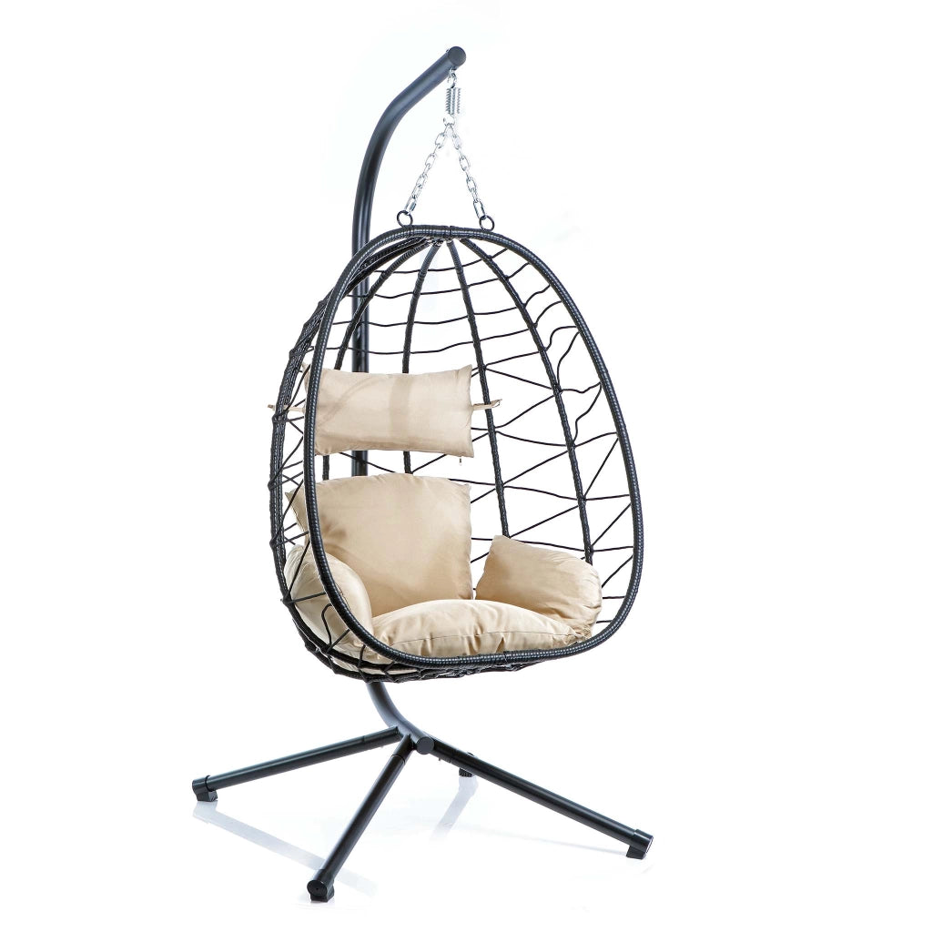 Poltrona sospesa in rattan indoor outdoor max 130 kg Sedia a dondolo
