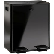 Bidone 2 Scomparti 2x20L ¨C Zephmum ¨C Acciaio Inox Nero 45.8x36x51.6cm