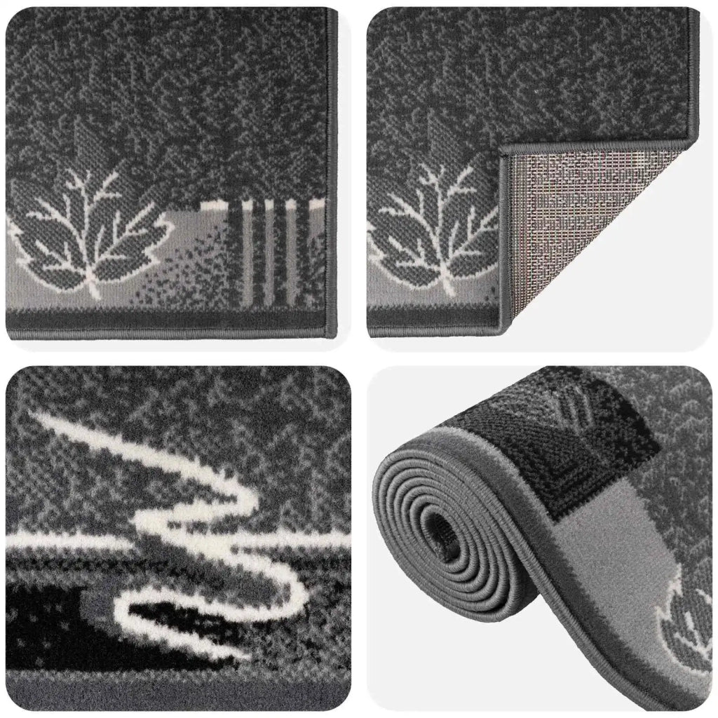 Tappeto Runner FLORNES Tessuto Grigio 67 x 250 cm PP 7 mm 42057298