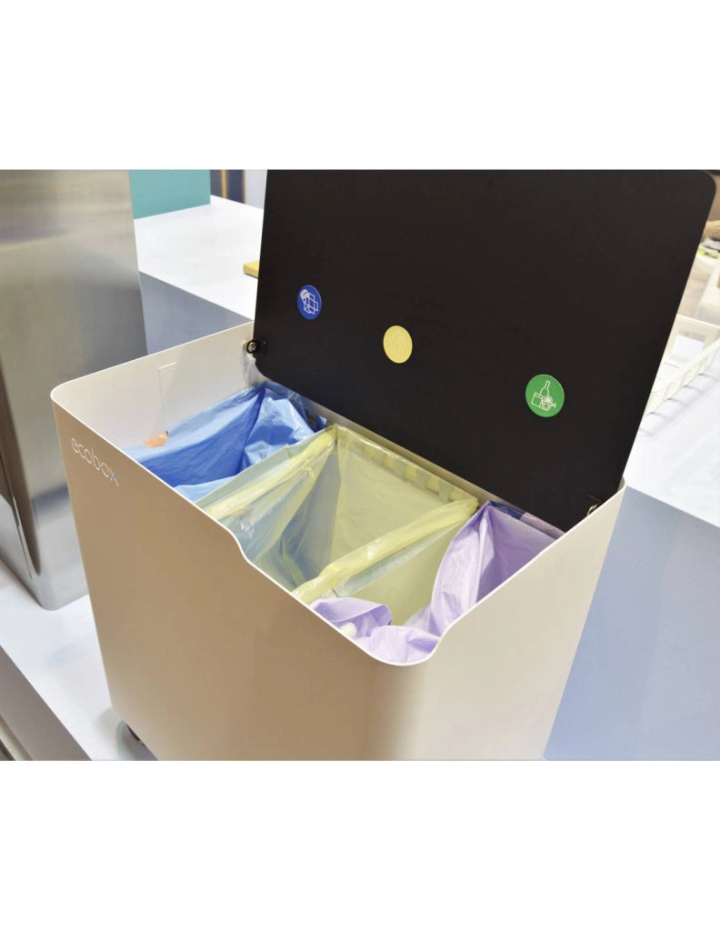 Pattumiera per raccolta differenziata con ruote, soft-close - ECOBOX 60 L