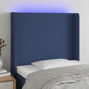 Testiera a LED-Testata con LED Blu 93x16x118/128 cm in Tessuto 755378