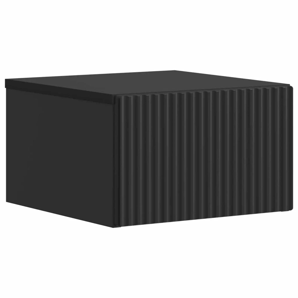 Mobiletto da notte a muro 2 pcs Nero 33 x 34,5 x 20 cm
