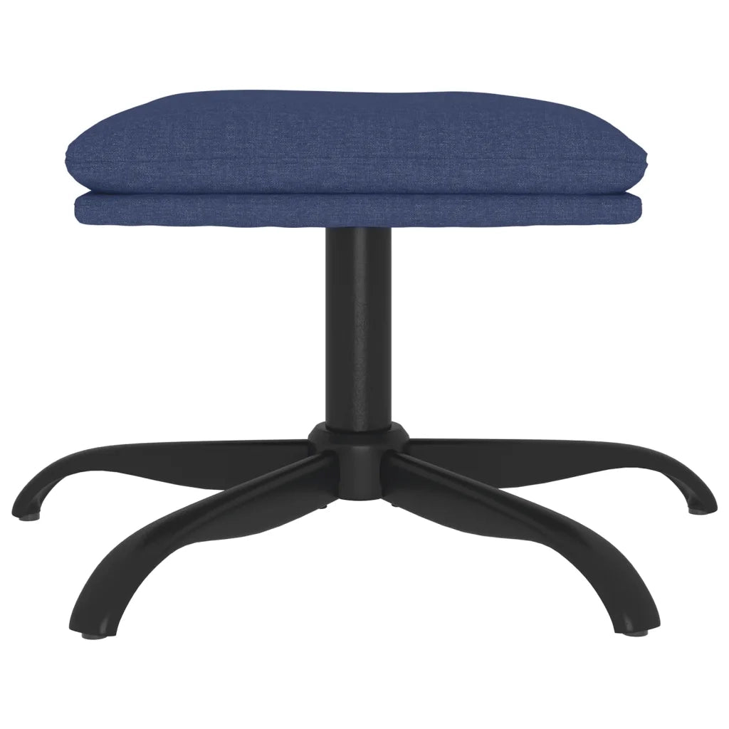 Poggiapiedi Blu 60x60x39 cm in Velluto cod mxl 63572