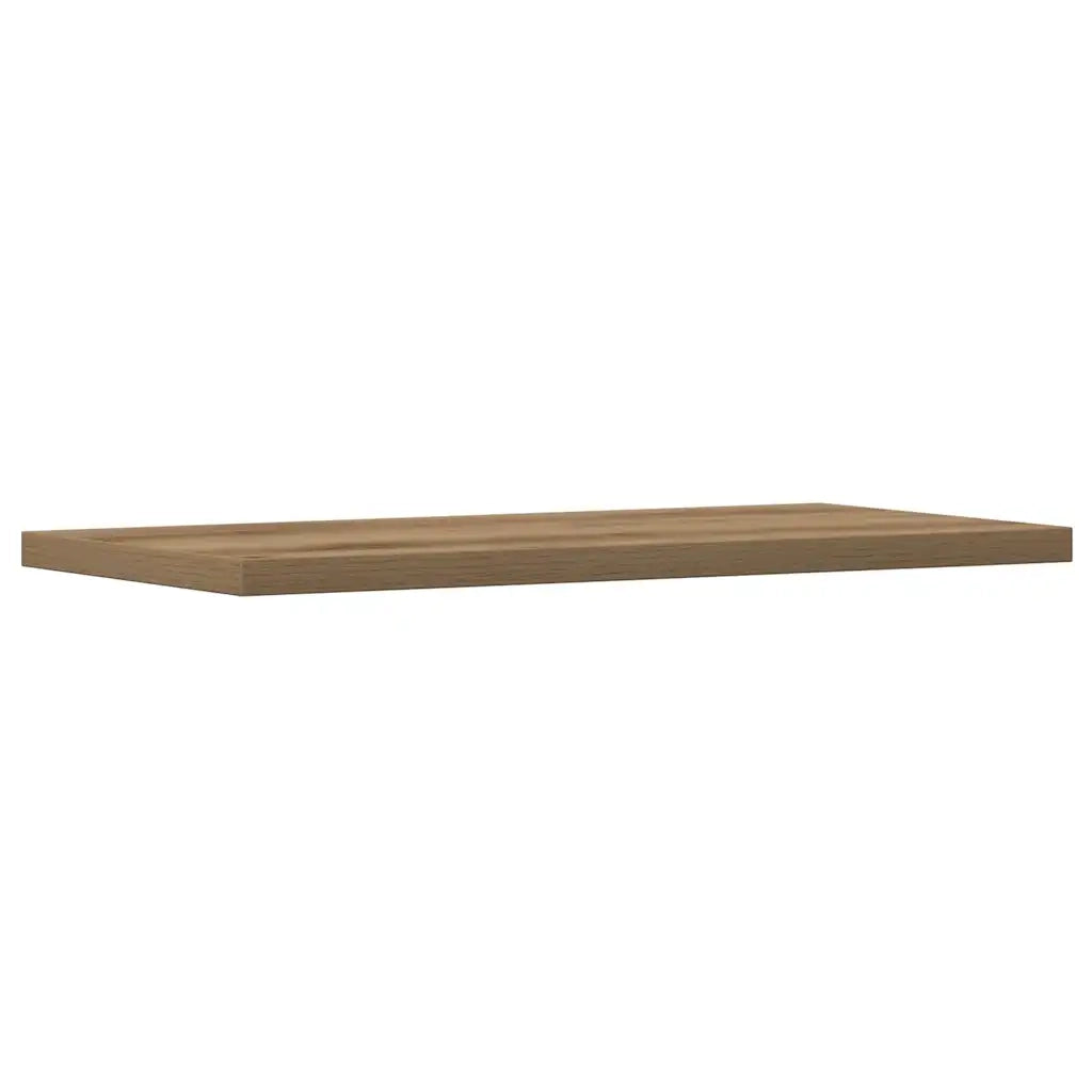 Mensole Parete 4pz Rovere Artigianale 40x20x1,5cm in Truciolato