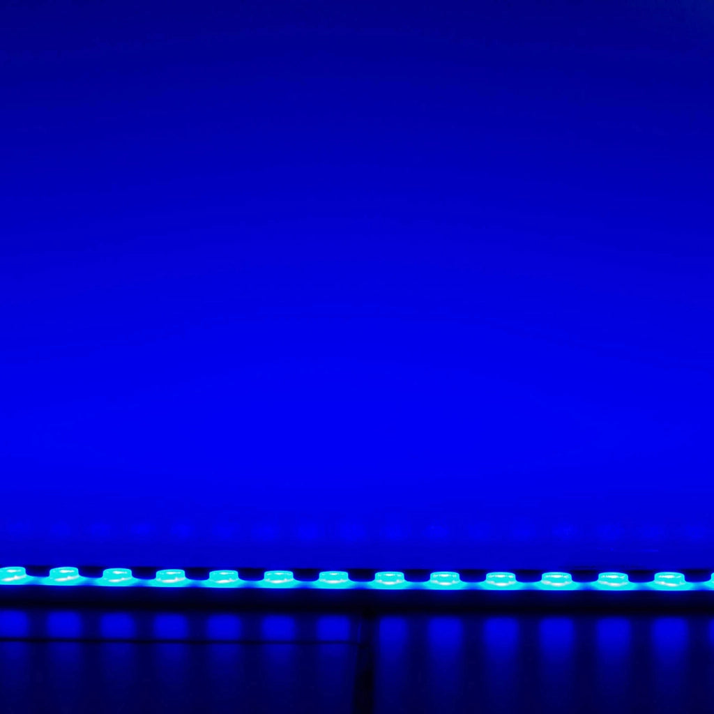 Wall Washer flessibile LED 40W strip multicolore RGB IP67 24V striscia ottica colorata bobina 5 mt angolo LUCE 45 GRADI