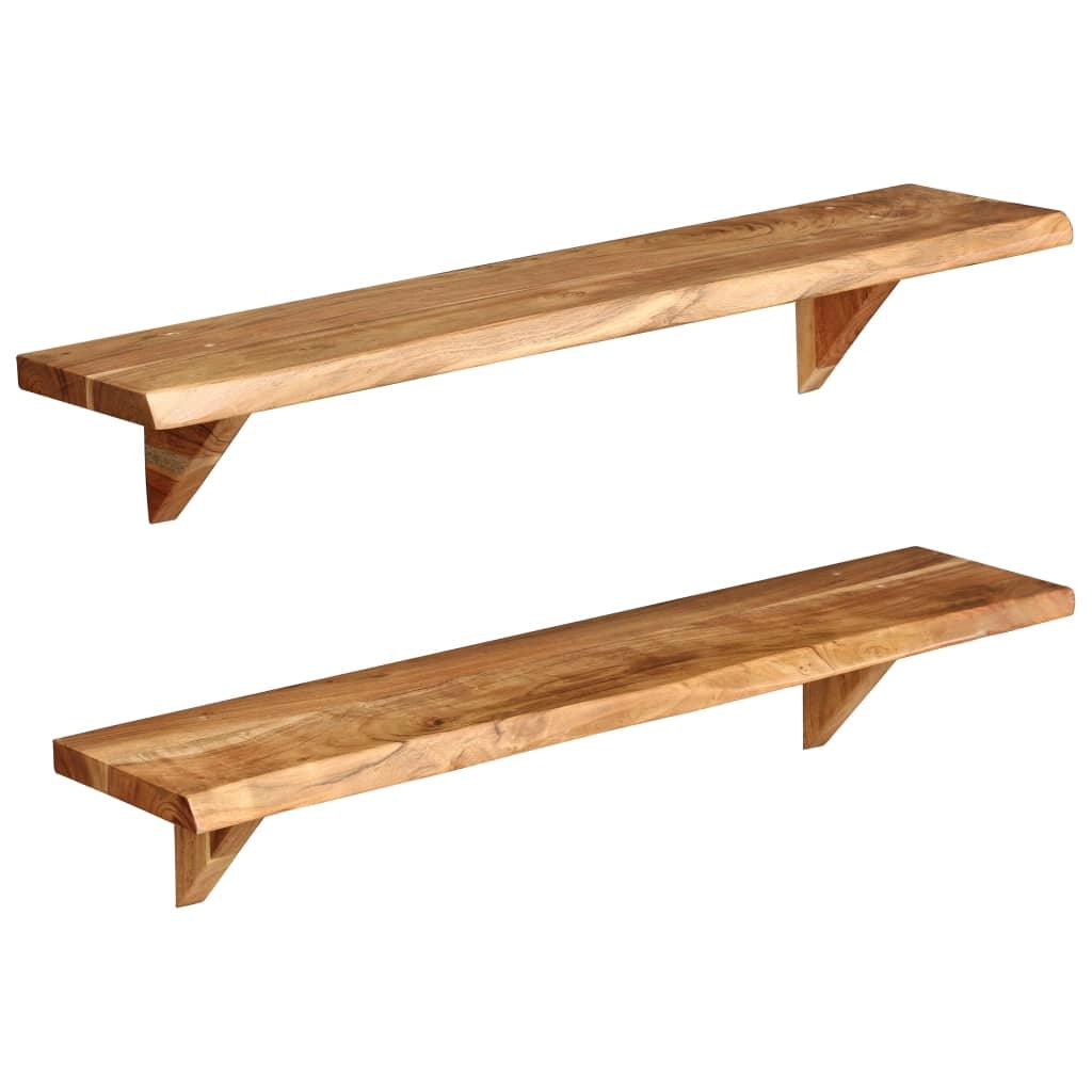 Scaffale di design da parete 2 pezzi 90 cm legno massello 2702231/2