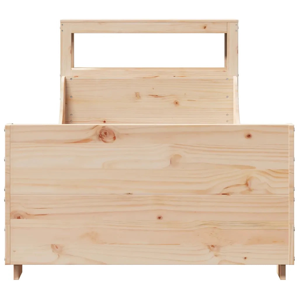 Letto senza Materasso 75x190 cm in Legno Massello Pino 3306483