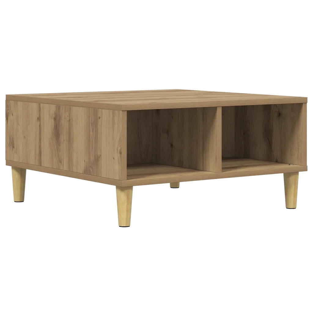Tavolino da Salotto Artigianale 60x60x30 cm Legno Multistrato 856441
