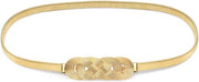 Cintura Stretch in Metallo per Abiti da Donna - Colore Oro - Cinturino per Abiti con Flessibilità e Silhouette Sottile