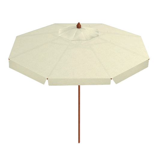 Ombrellone da Giardino Rotondo Ø4m Palo in Legno Ecrù
