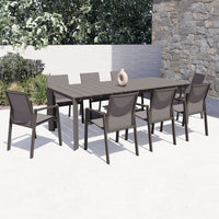 Tavolo Alluminio Taupe Sacramento 165/215X85 Cm