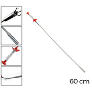 Trade Shop - Pinza A 4 Denti Prendi Tutto A Molla In Acciaio Flessibile 60cm Prenditutto -