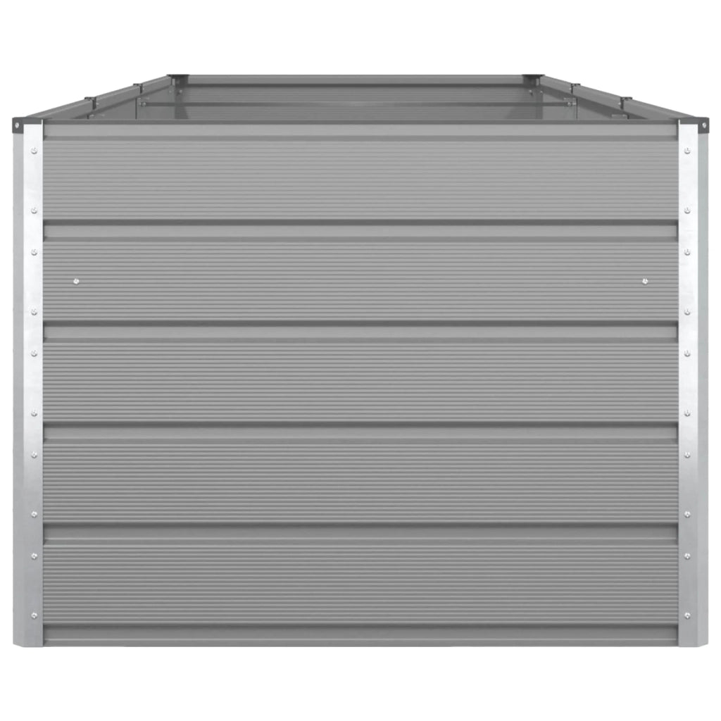 Fioriera moderna dal design industriale 195 x 100 x 45 cm per esterni e terrazze in acciaio zincato grigio chiaro. Codice articolo: 02_0059210.