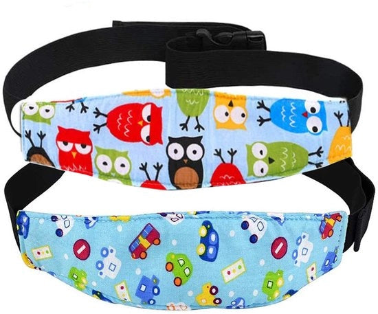 Set di 2 supporti per testa per auto, supporto per testa per bambino, attacco per auto, cintura regolabile per testa, supporto per testa per auto per bambino, per proteggere la sicurezza dei seggiolini per bambini