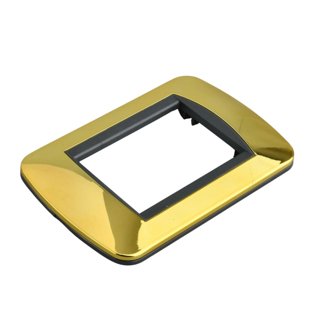 Placca Plastica Ovale MBL 3M Oro Lucido Compatibile Bticino Living BLN88312
