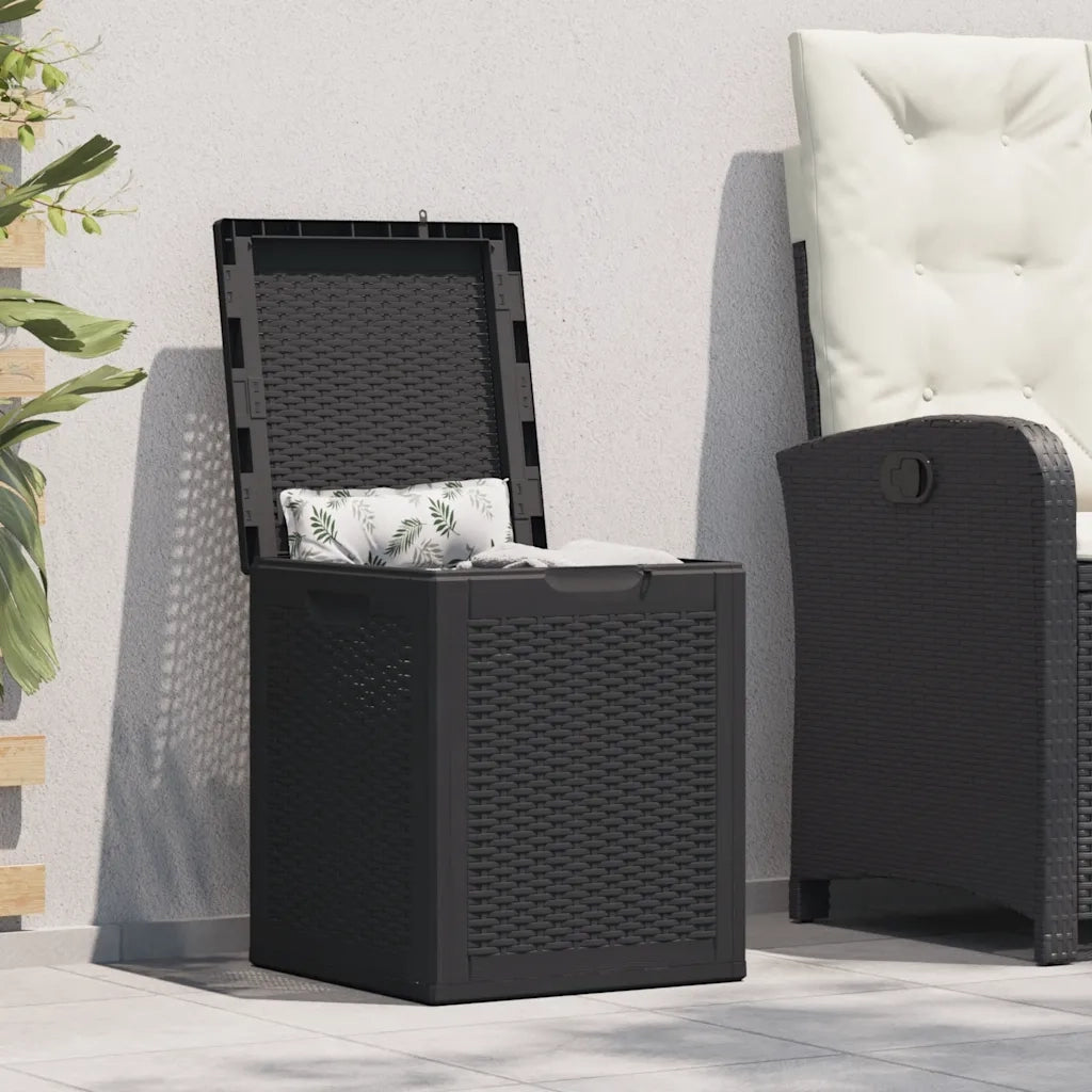 Baule da Giardino 90 L Nero in Rattan PP CFW3114080