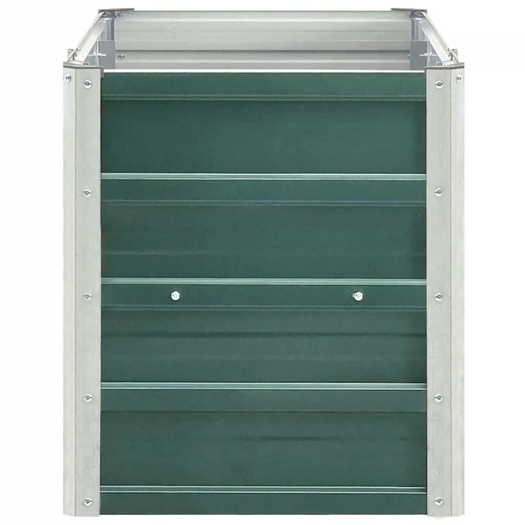 Letto Rialzato in Acciaio Zincato 240x40x45 cm Verde 47045
