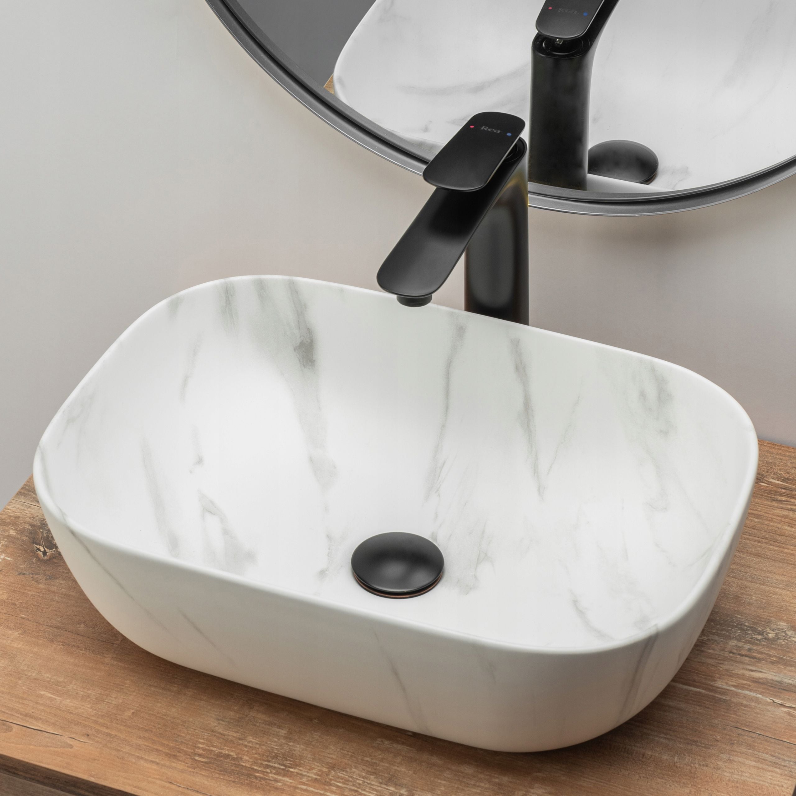 Lavabo Da Appoggio Rea Belinda Marble Mat