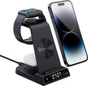 Stazione di Ricarica - Stazione di Ricarica Senza Fili - Stazione di Ricarica compatibile con X - Smartphone, Telefono, Auricolari e Orologio