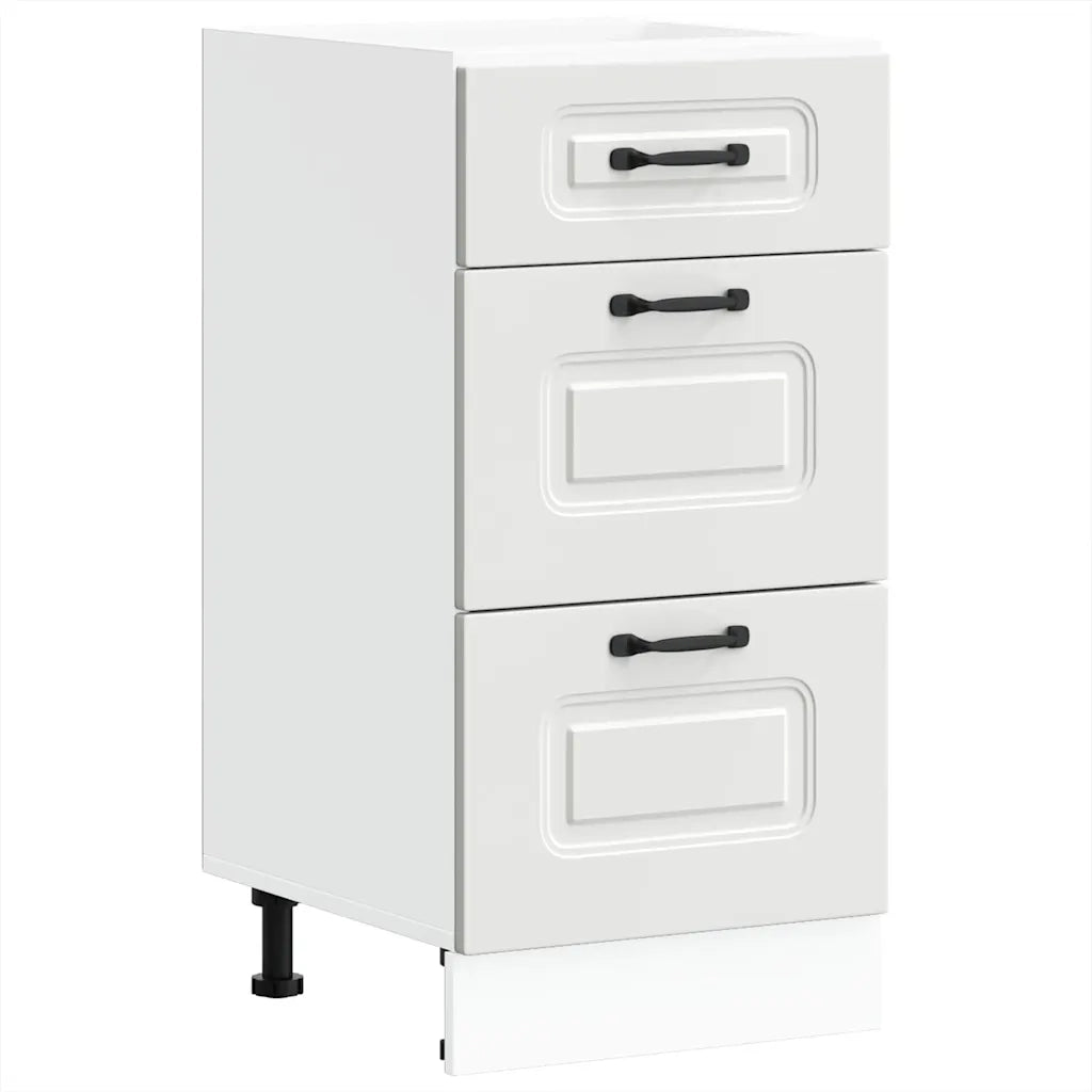 Mobile da cucina in legno composito bianco 40 x 46 x 81,5 cm pratico spazio contenitivo moderna finitura in legno bianco 02_0050474