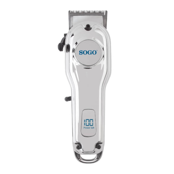 Tagliacapelli ricaricabile con display LED, batteria Li-ion 2000mAh, 4 pettini guida 3-13mm, autonomia 150 minuti - SOGO