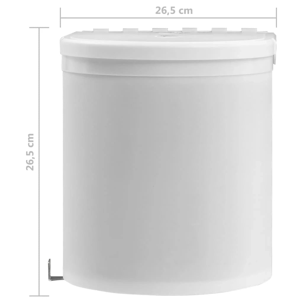 Pattumiera da cucina integrata in plastica bianca da 8 litri 02_0006083