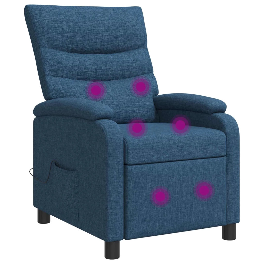 Poltrona Massaggiante Blu Tessuto 42034917