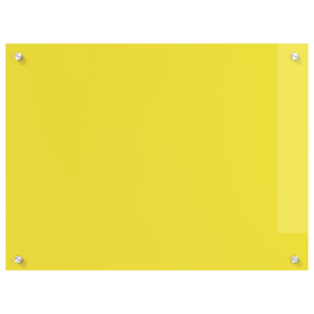Schienale da Cucina Giallo 80x60x0,6 cm in Vetro Temperato