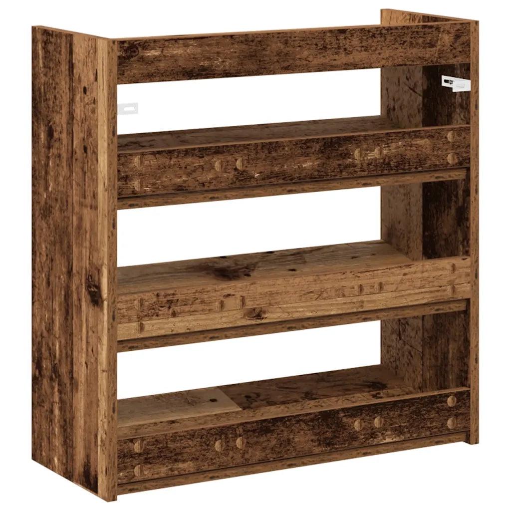 Scarpiera Legno Antico 60x25x62 cm in Legno Multistrato 859894