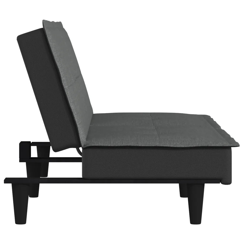 Divano Letto Grigio Scuro in Tessuto 351914