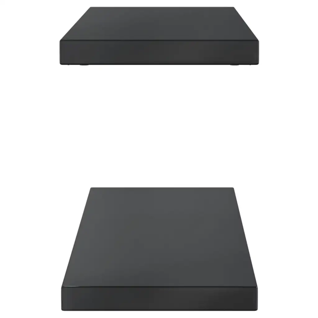Mensole a Muro 2 pz 100x23,5 cm Nero in Acciaio Inossidabile 30289